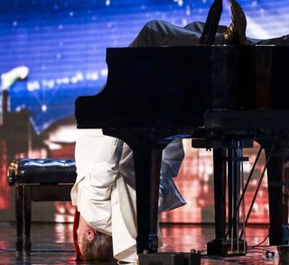 Colin also played the piano standing on his head. "I didn't see that coming!" said Alesha Dixon. But all the judges saw Colin through to the next round.