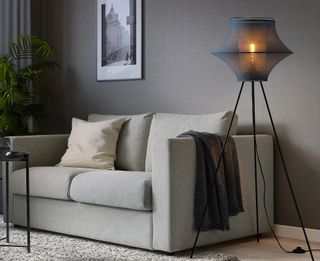 Ikea blue shade floor lamp