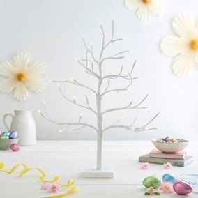 2ft Led White Twig Tree