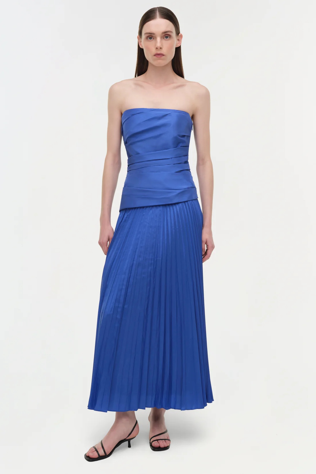 Simkhai, Arie Strapless Taffeta Bustier Midi Dress