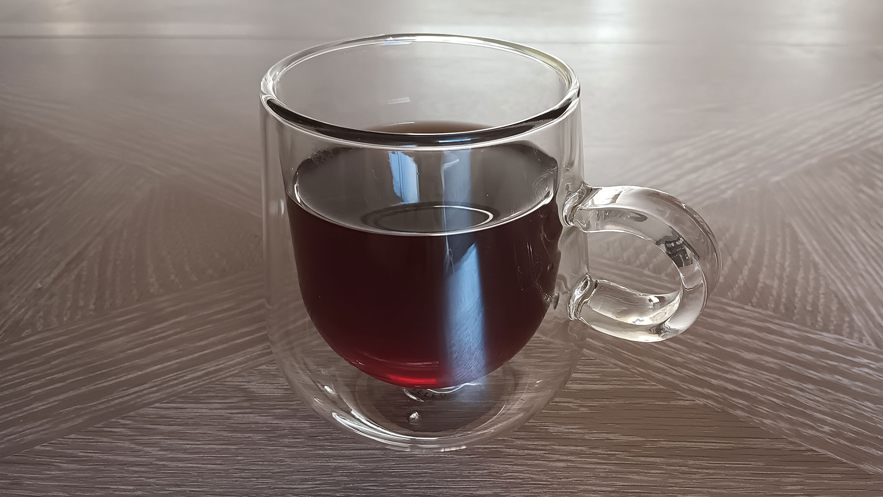 Coffee in clear mug