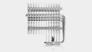 Noctua NH-P1 passive CPU cooler shot from the side on a blank background