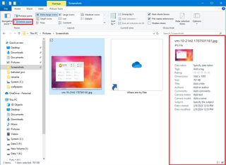 File Explorer preview and display panes