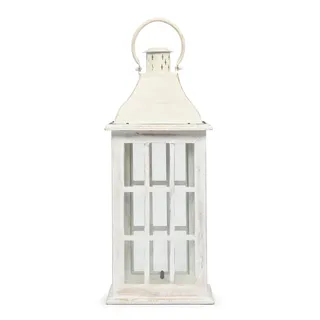 white floor lantern for outdoor use