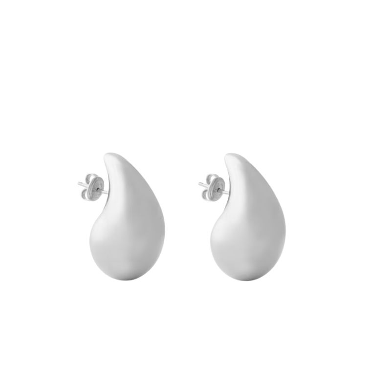 Image of silver drop earrings