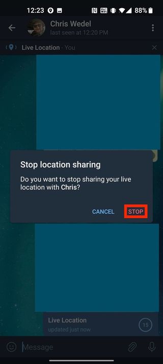 How To Stop Sharing Live Location Telegram 2