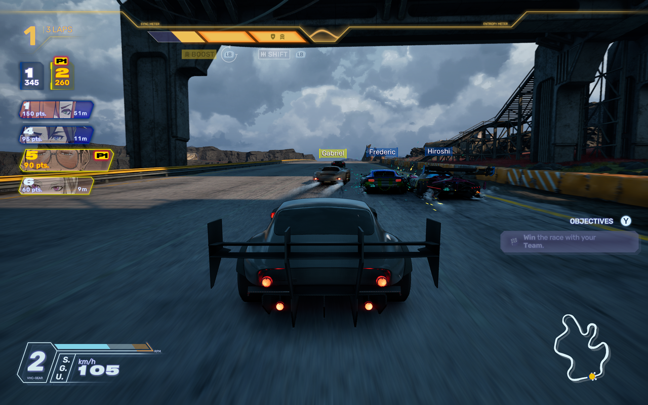 Screamer race gameplay going down highway
