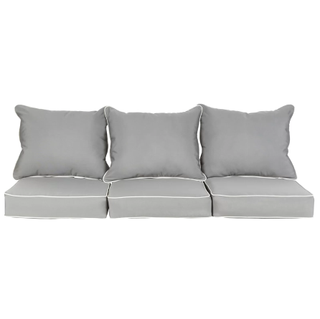 Contrast piping replacement outdoor sofa cushions