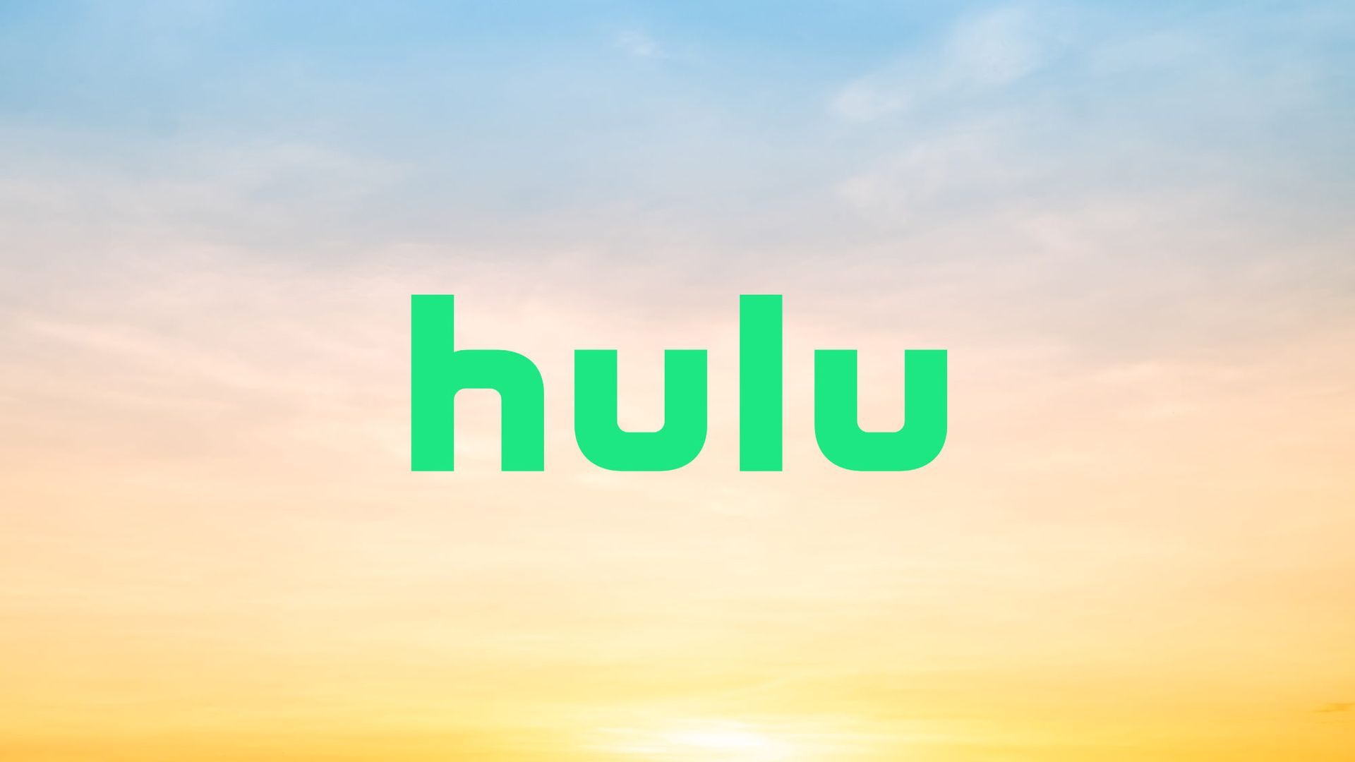 Hulu logo on a sunset background