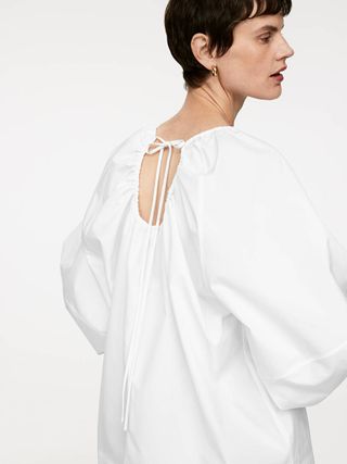 Scoop-Back Blouse - White - Arket Gb