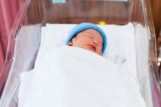 Infant at hospital