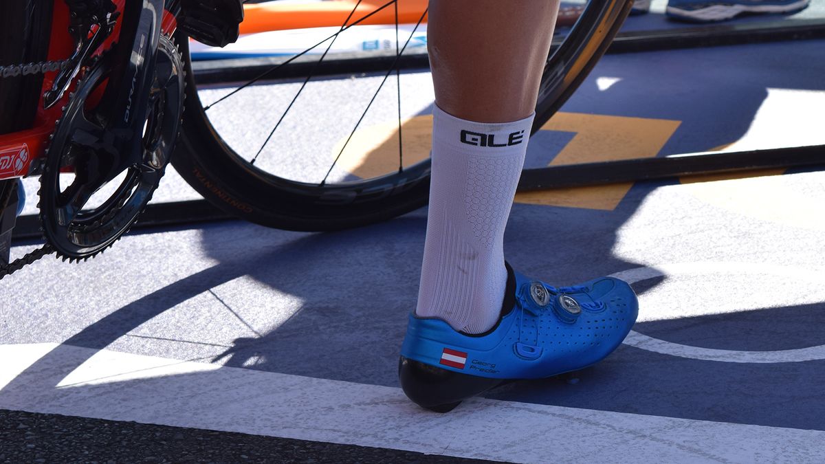 Georg Priedler has added a custom finish to his Shimano S-Phyre shoes