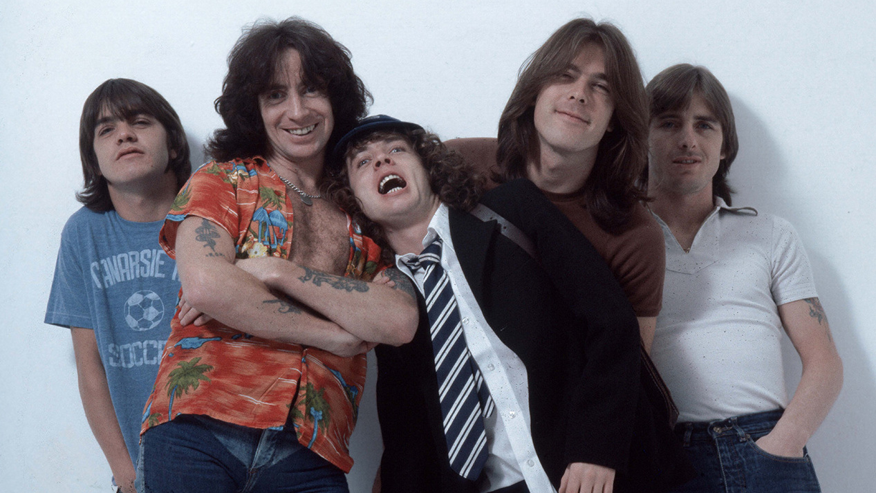 Bon Scott with AC/DC in 1979