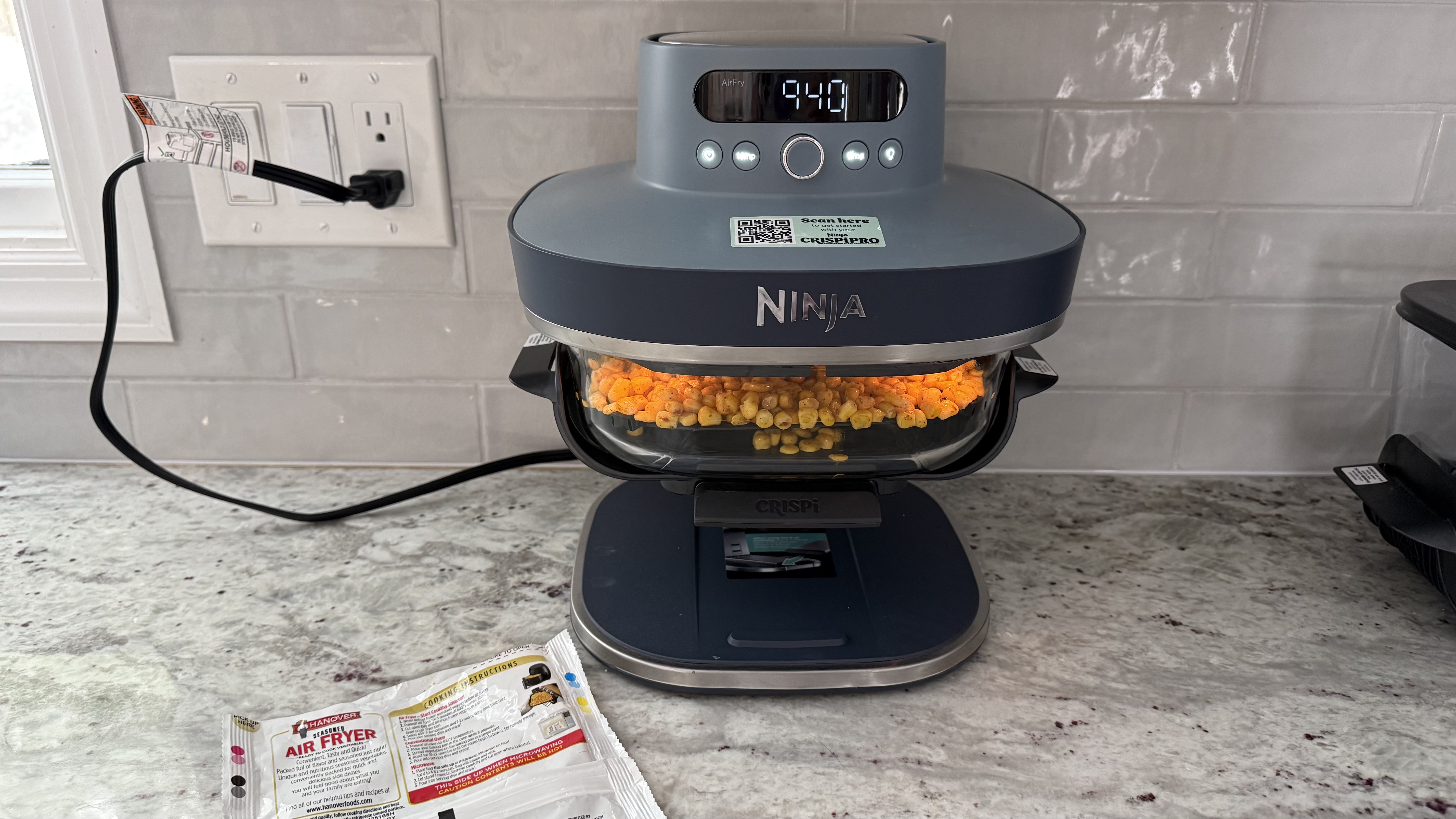 Food made in Ninja Crispi Pro 6-in-1 Countertop Glass Air Fryer