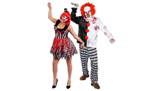Killer clown Halloween couple costumes