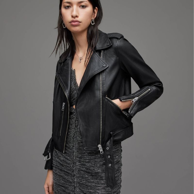 all saints leather jacket