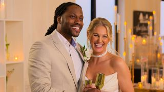 Vic St. John and Christine Hamilton are shown at their wedding on Love Is Blind Season 10.