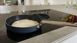 Pancake batter in the Joseph Joseph Frying Pan