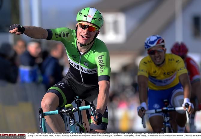 Moreno Hofland (Belkin) claims his first WorldTour win on stage 2 of Paris-Nice
