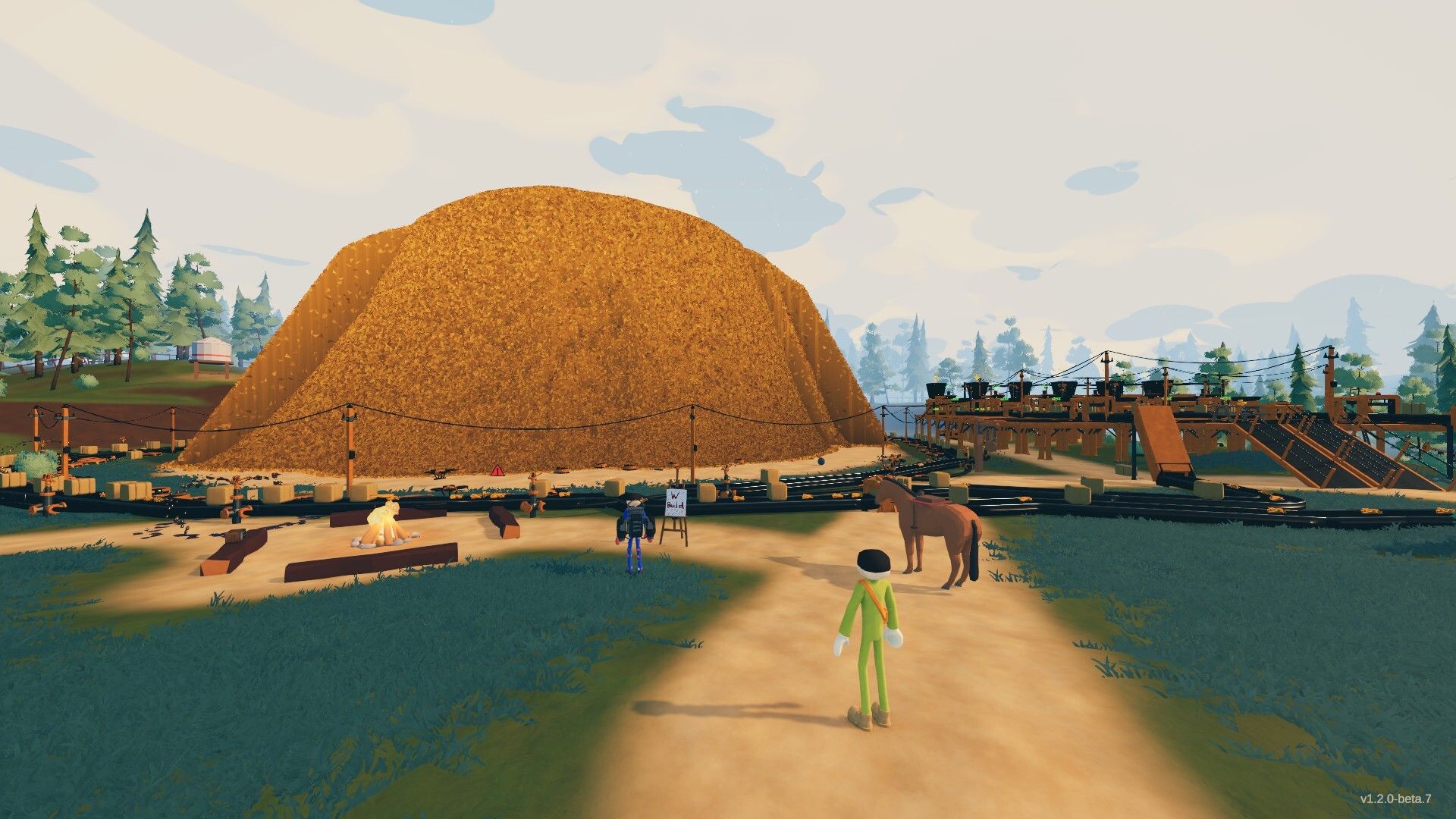 Needle In A Haystack screenshot showing a giant pile of hay