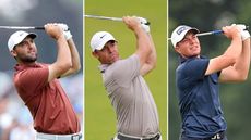 Scottie Scheffler, Rory McIlroy and Viktor Hovland hold their finish on golf shots