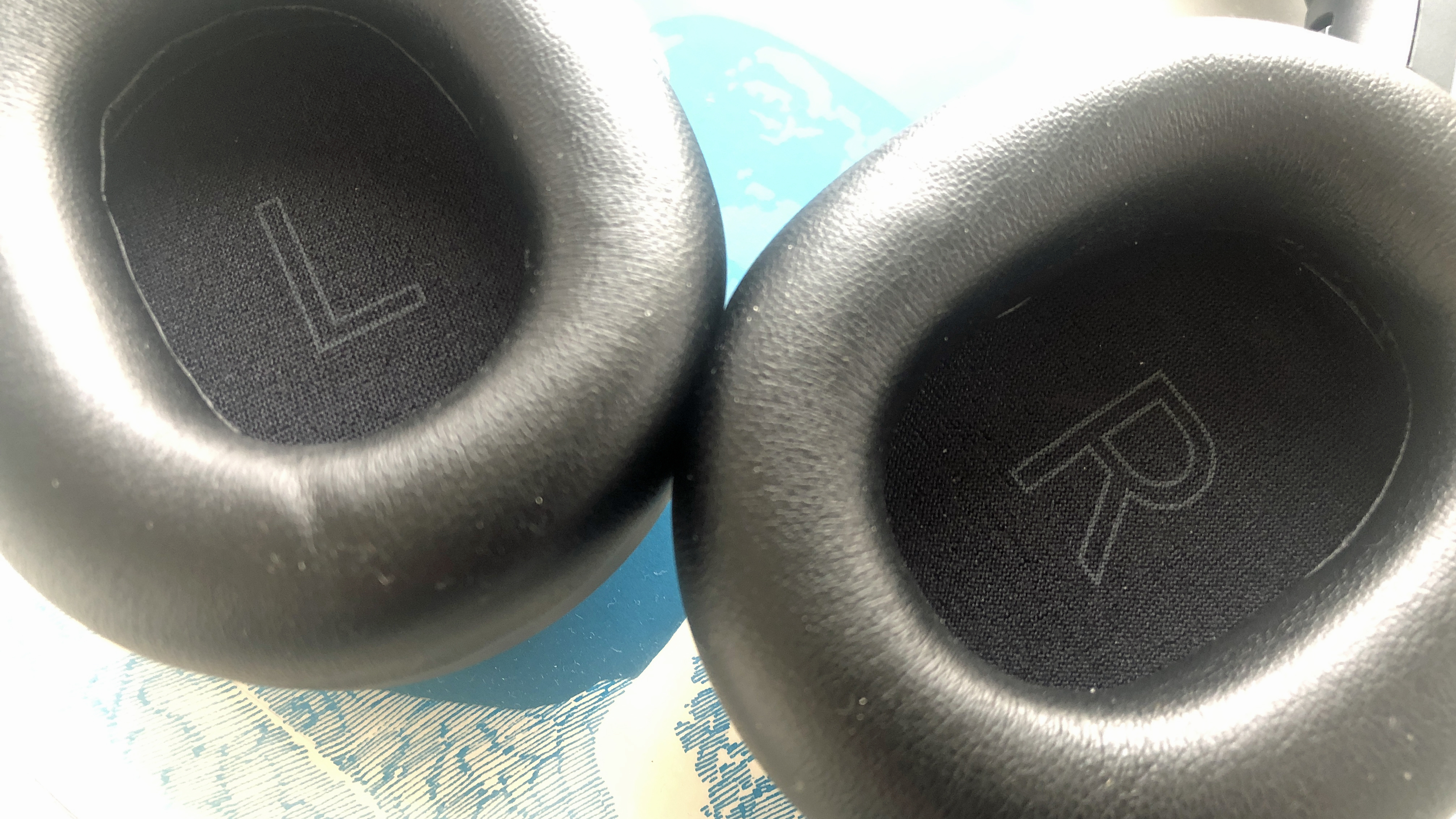 the earcups of the technics eah-a800 noise-cancelling headphones