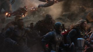 Avengers charge in Avengers: Endgame