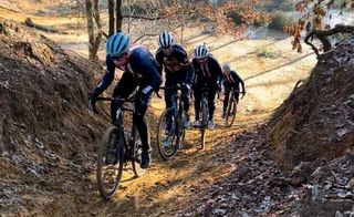 David Thompson leads training ride in Lichtaart by EuroCross Academy