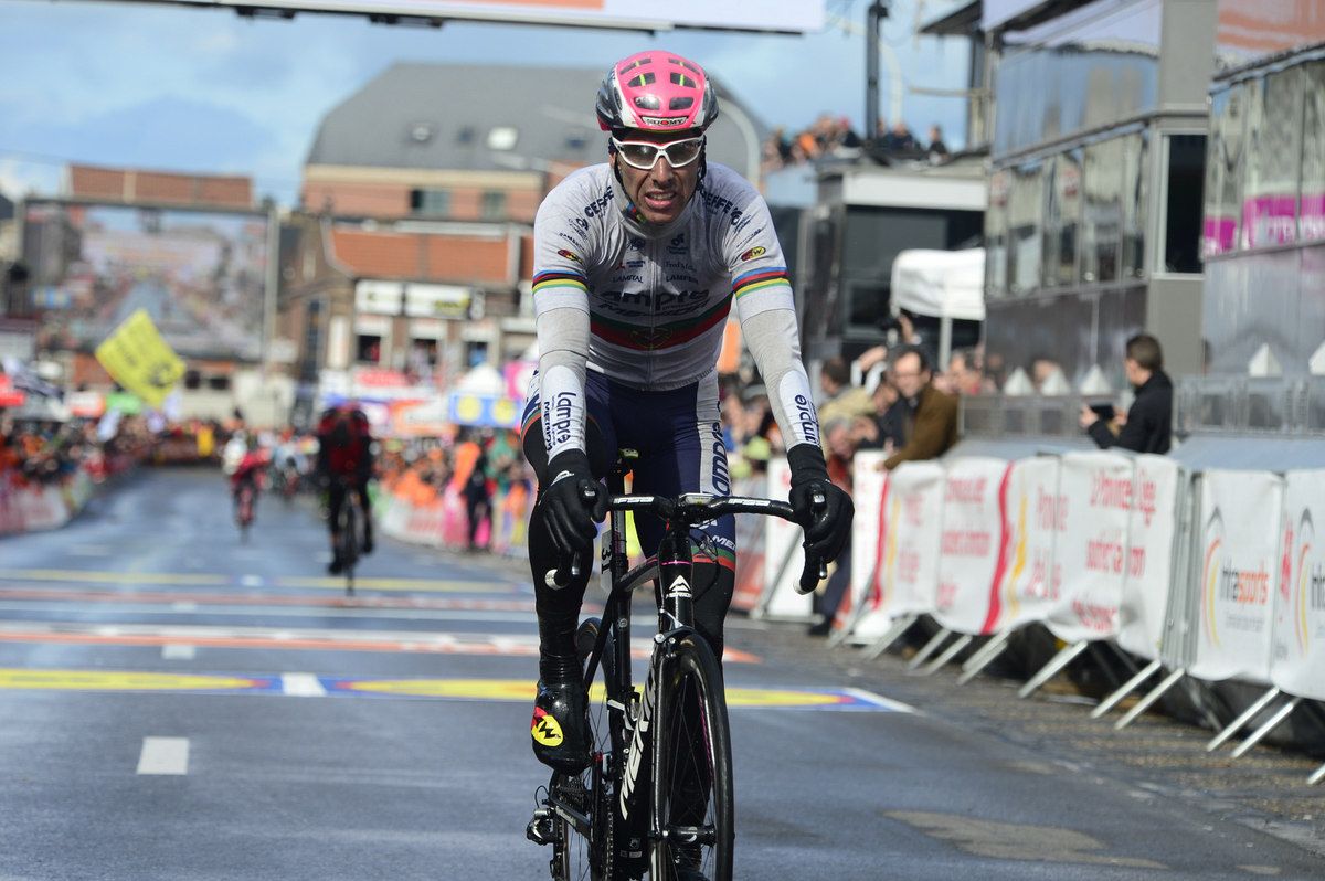 Rui Costa (Lampre-Merida) crosses the line in fourth