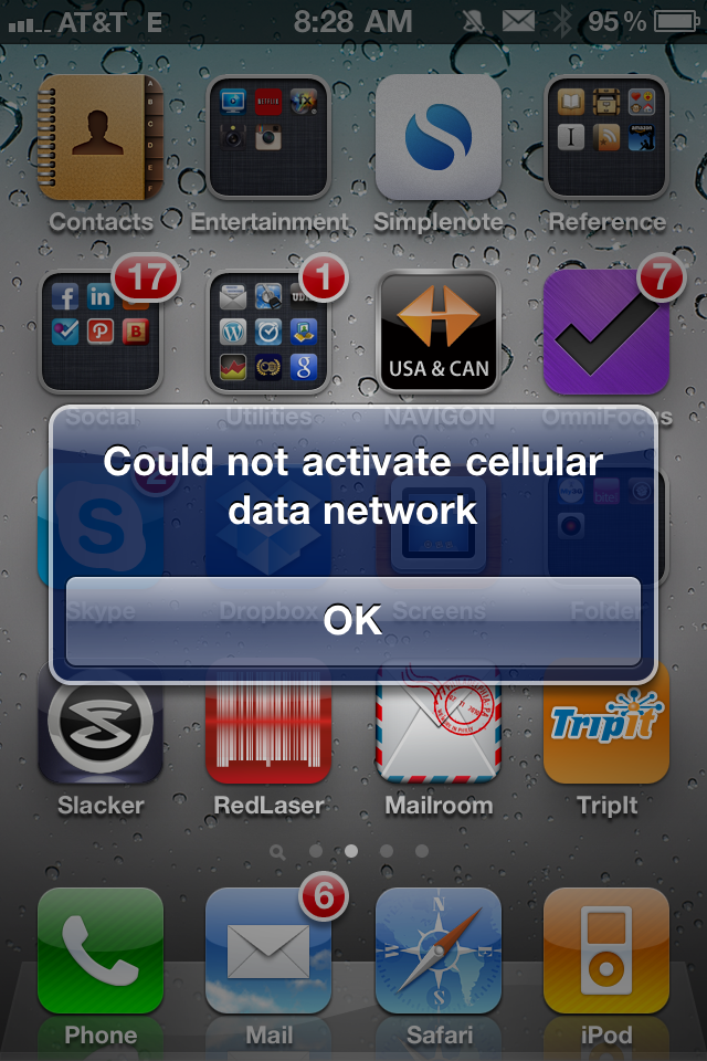 Iphone bug can t connect to cellular data network imore