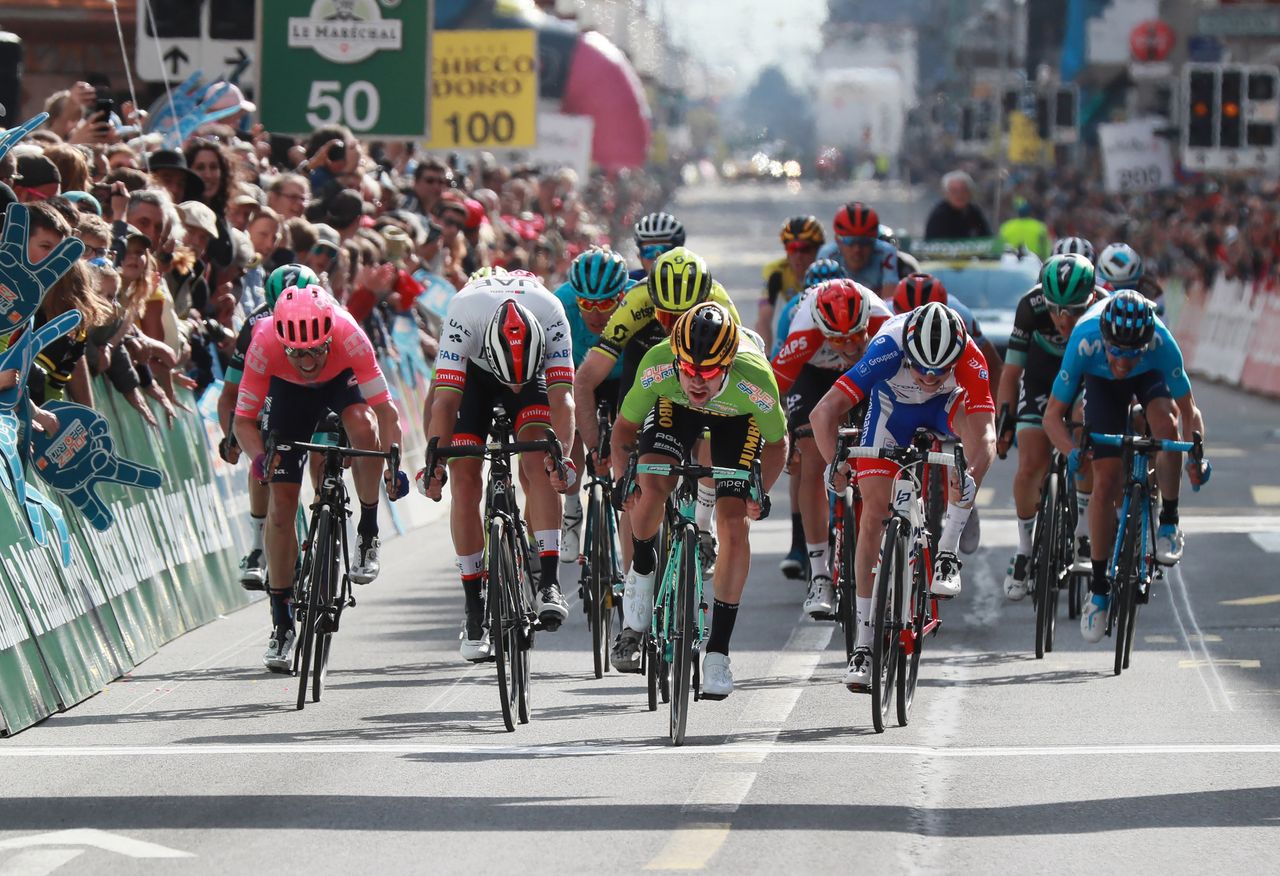 Primoz Roglic (Jumbo-Visma) takes the stage win