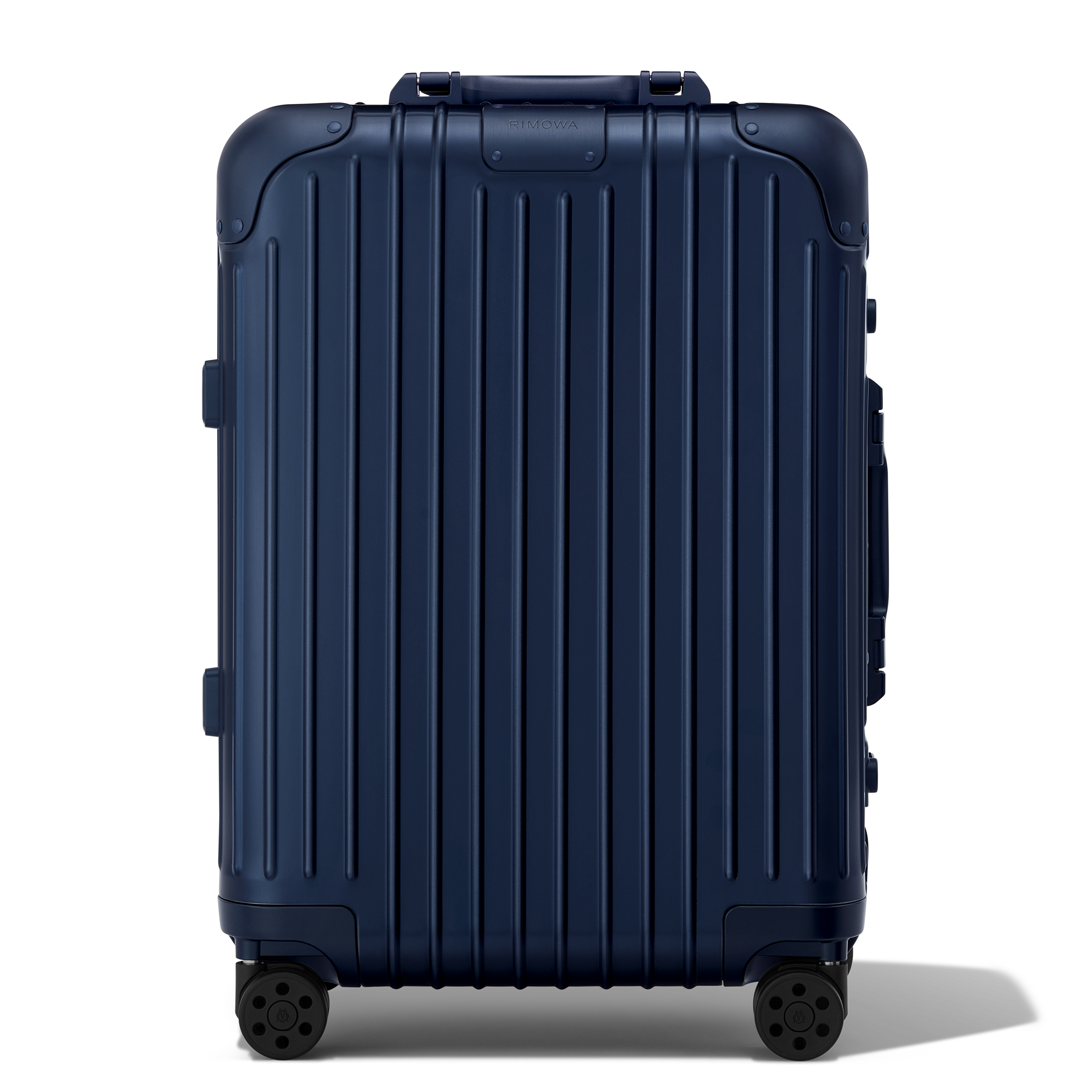 rimowa ink blue suitcases