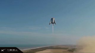 SpaceX launched its Starhopper rocket prototype on its highest flight ever on Aug. 27, 2019. The reusable hopping rocket flew from one pad to the other, with a targeted 500-foot (150 meters) ceiling at SpaceX's South Texas test site near Boca Chica Village.