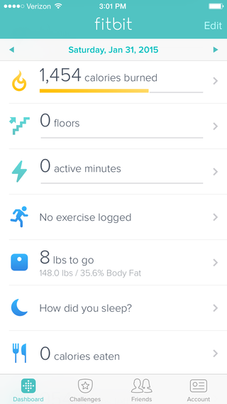 The Fitbit app connects with all of Fitbit's trackers in addition to the Aria, allowing you to keep to track your weight and your fitness in one place.