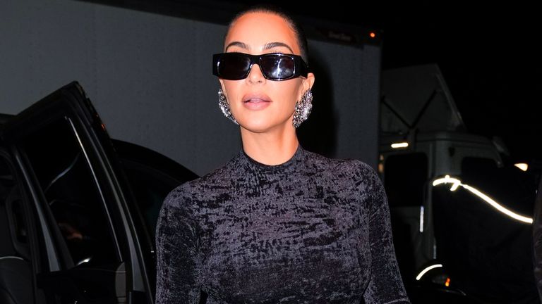 Kim Kardashian returns to her hotel on November 03, 2021 in New York City.