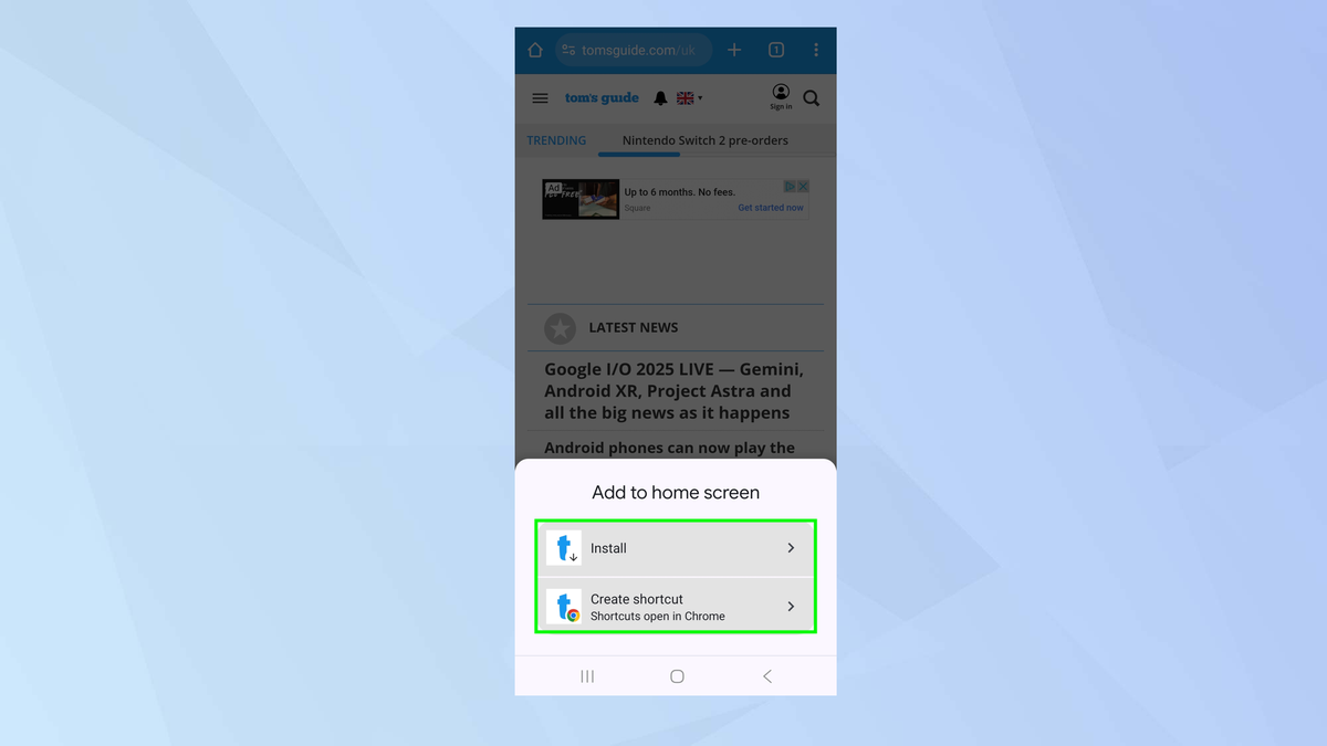 How to add a website to your Android home screen | Tom's Guide