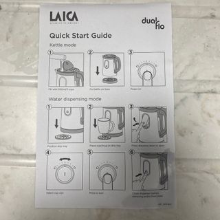 Image of LAICA kettle instructions