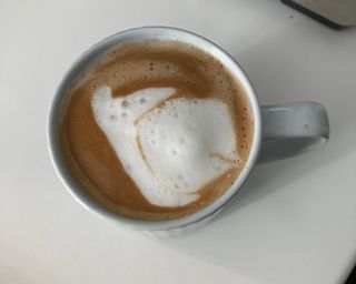 latte made in the Ariete 1313 espresso maker