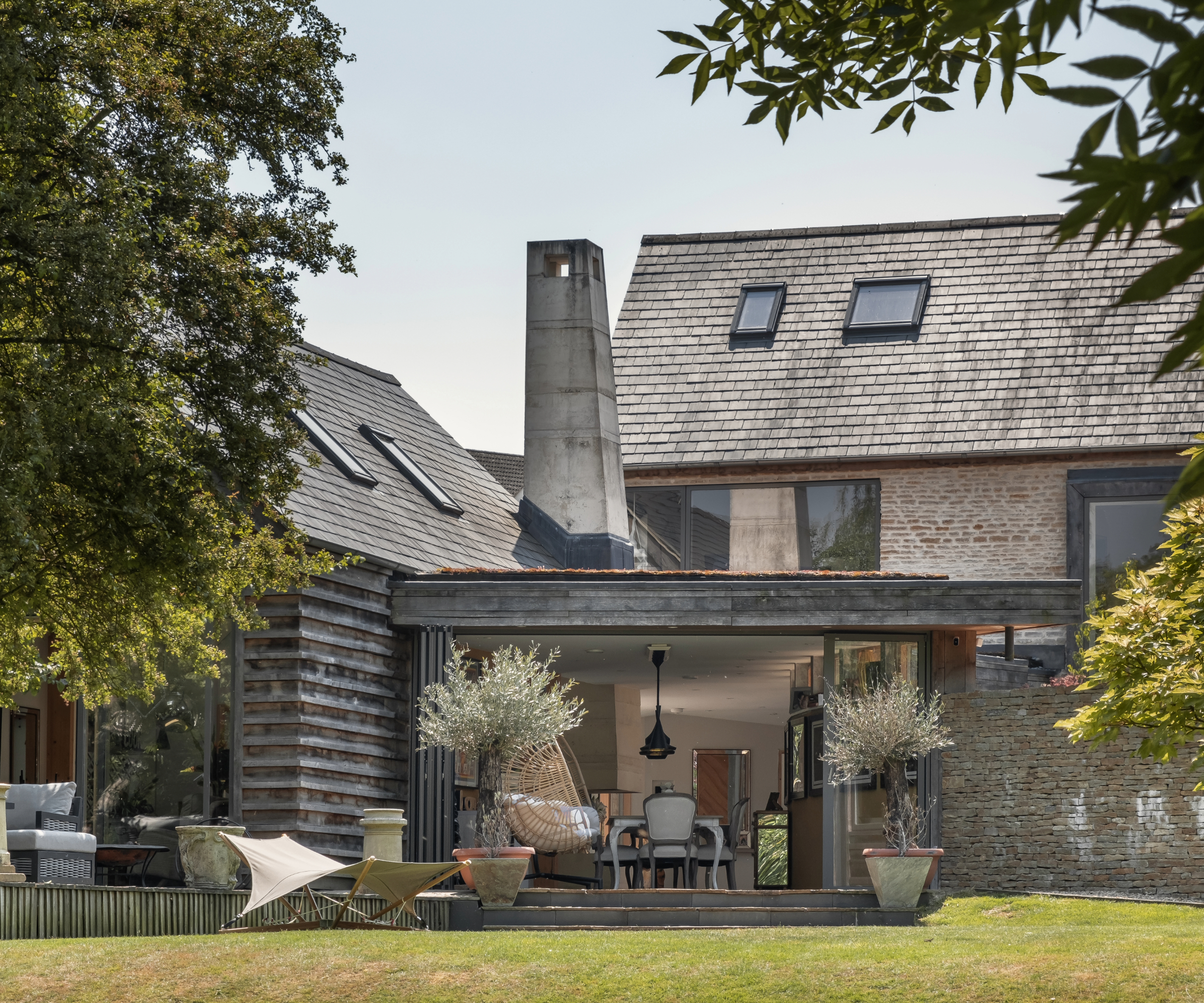 Exterior of the back of the house