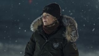 Liz Danvers outside in snow on True Detective: Night Country