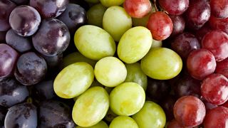 Red and green grapes