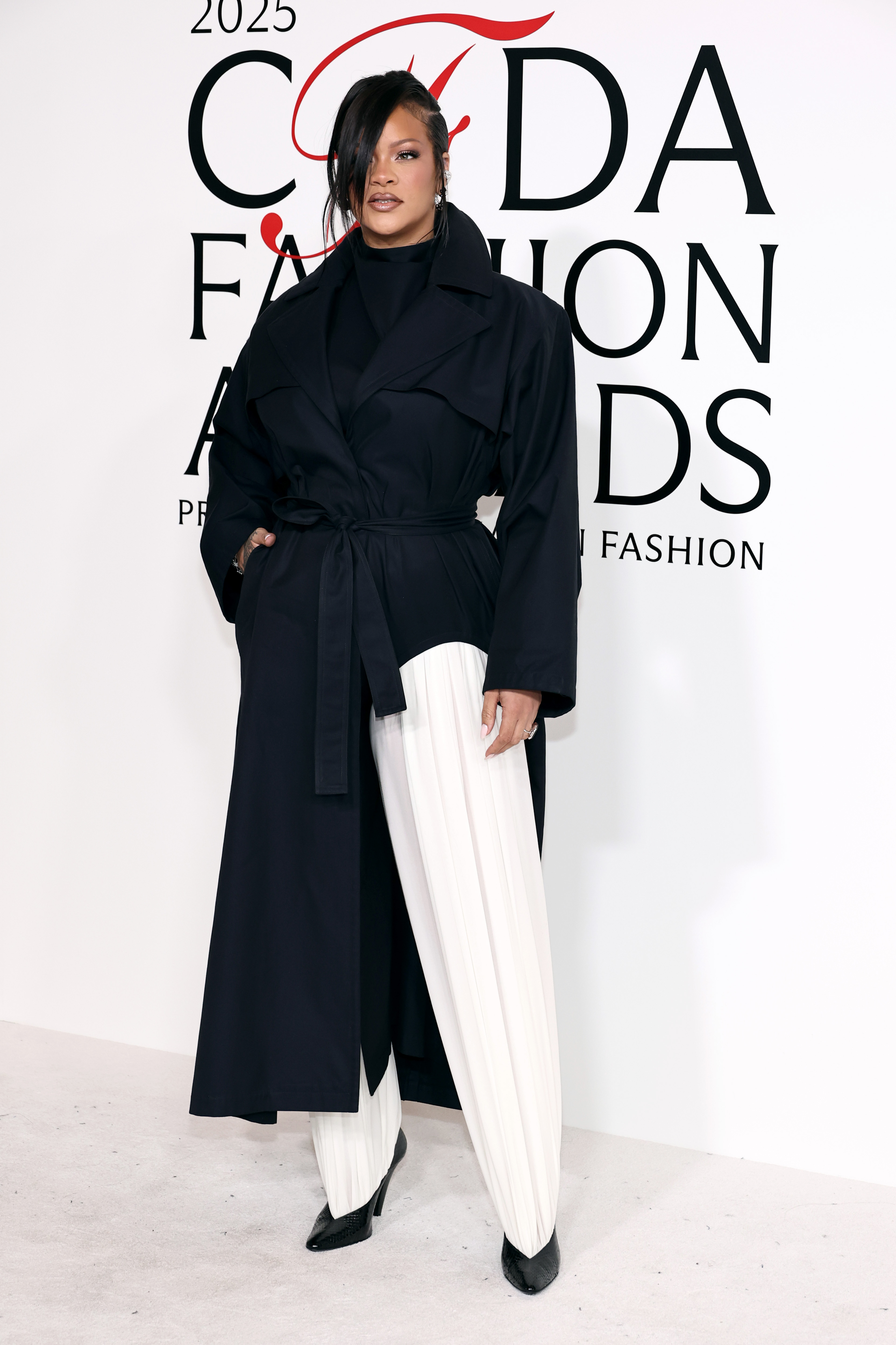 Rihanna attends the 2025 CFDA Awards at The American Museum of Natural History on November 03, 2025 in New York City.
