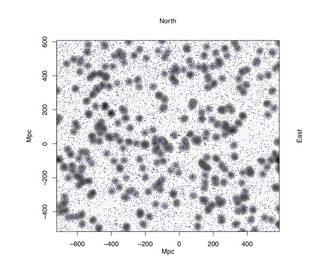 A simulation of the giant arc structure located in the Bootes Constellation