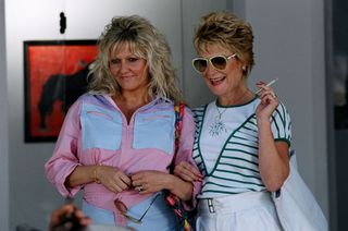 Linda Henry (on right) in 2005 film The Business.