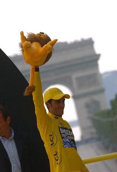 Contador has a few stuffed lions to take home after the Tour