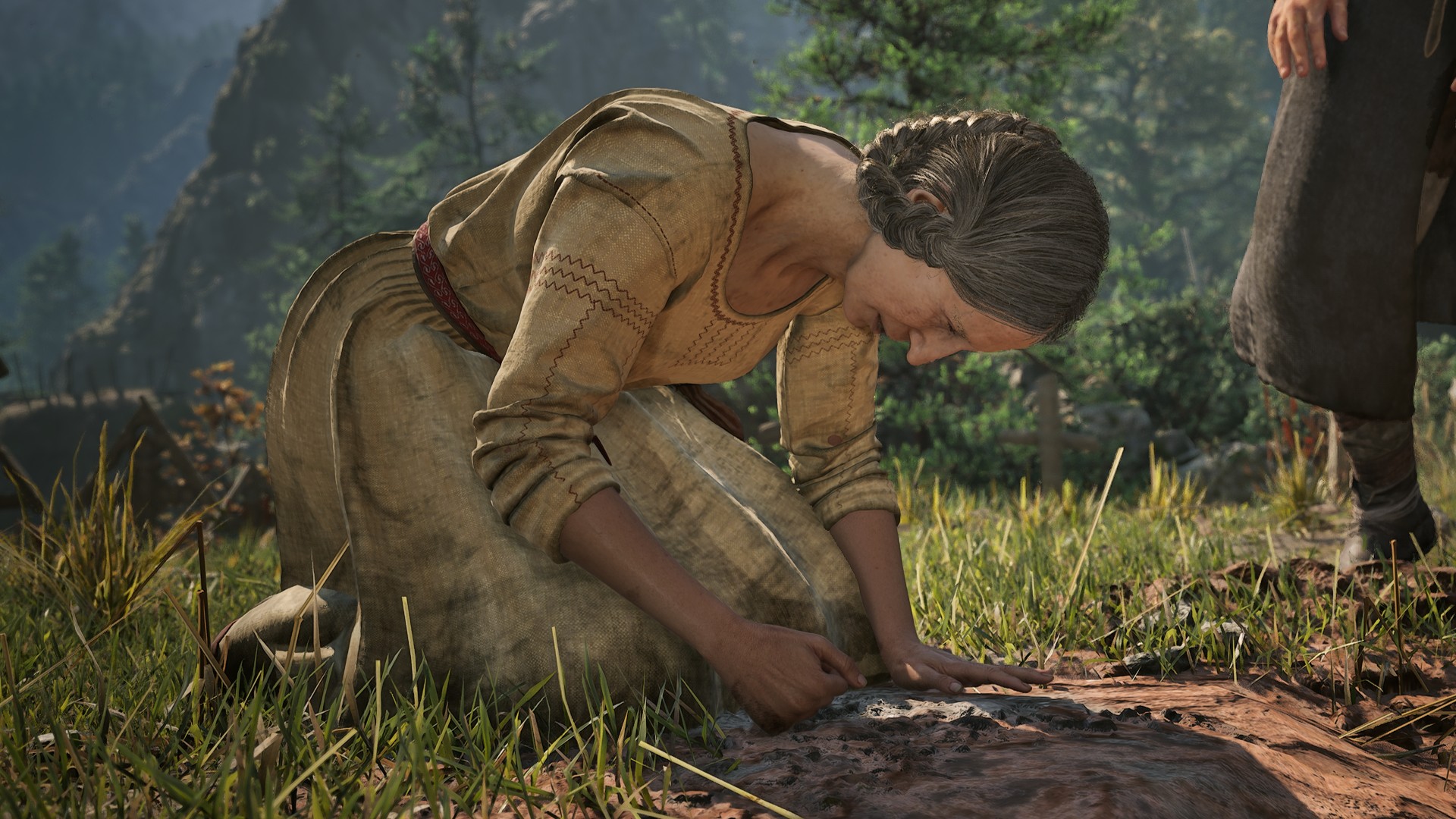 Dawnwalker - Crina sobs over an unearthed grave in Laslea