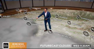 CBS Los Angeles virtual set debuted on June 11 with the weather forecast. 