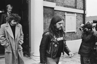 Motorhead's "Philthy" Phil Taylor and Lemmy leave Phil Lynott's funeral