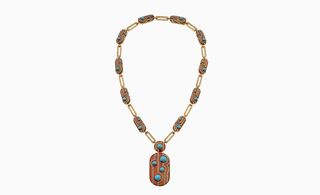 The Bulgari Parentesi necklace with turquoise bead detail