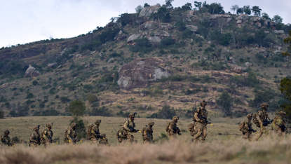 Soldiers training in Nanyuki, Kenya